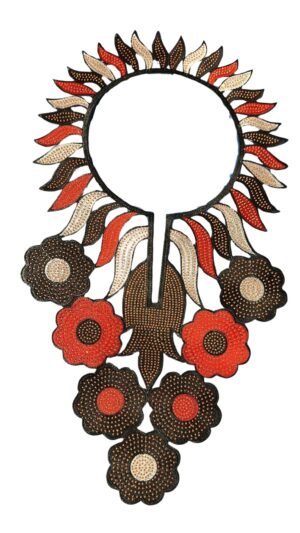Broderie col flamboyant - Noir, Rouge & Blanc
