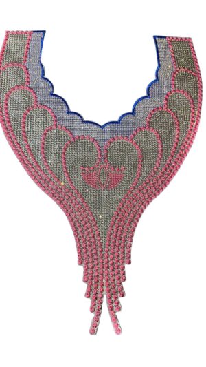 Broderie col cascade glamour – Argent & Rose Fuchsia